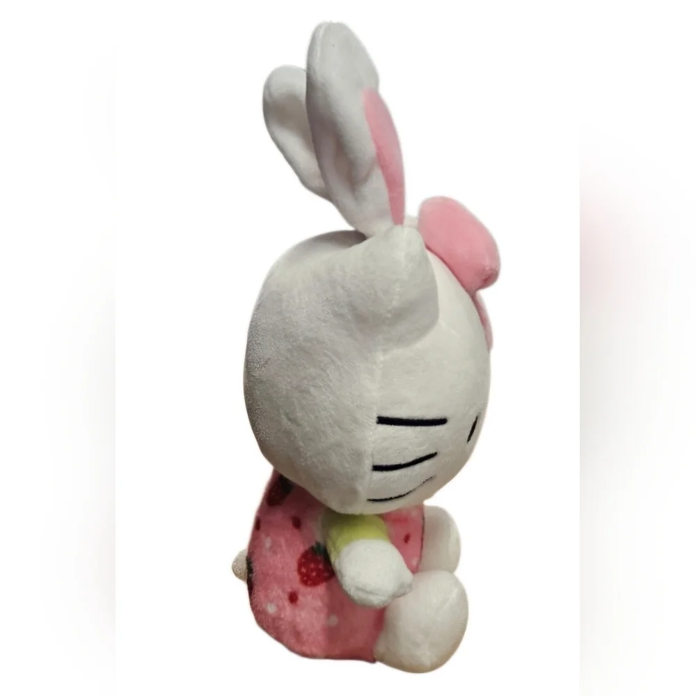Hello Kitty By Sanrio 2023 Bunny Ears Strawberry Print Plush NWT Spring Easter
